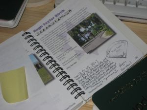 There are pages for each Start Park with a place to get a stamp and to for notes.